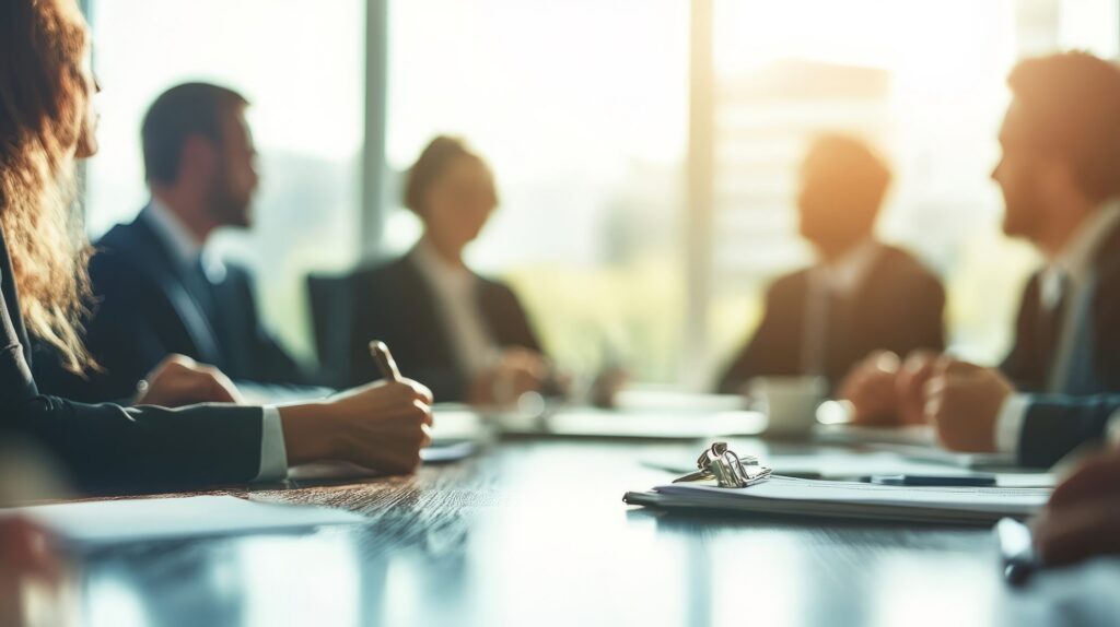 Board members in a meeting